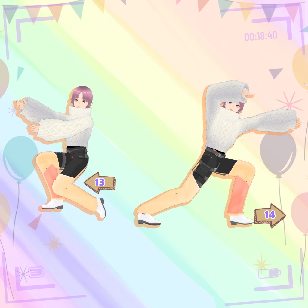 【VRC イベント用 案内 ポーズセット】VRC Event Instruction Pose Set 🐙 @claracg_hkjp