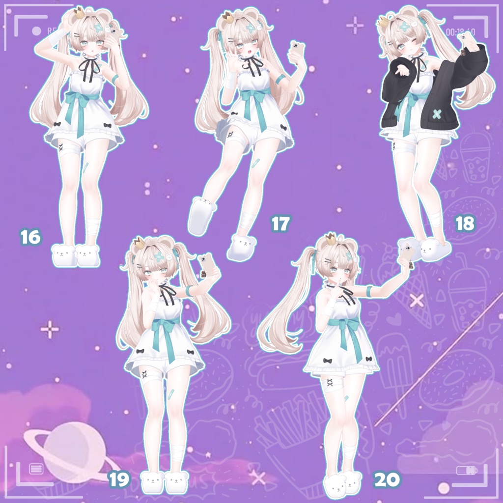 【無料版/FREE あり】【VRC 自撮り ポーズセット】VRC Selfie Pose Set 🐙 JellyFish Shop