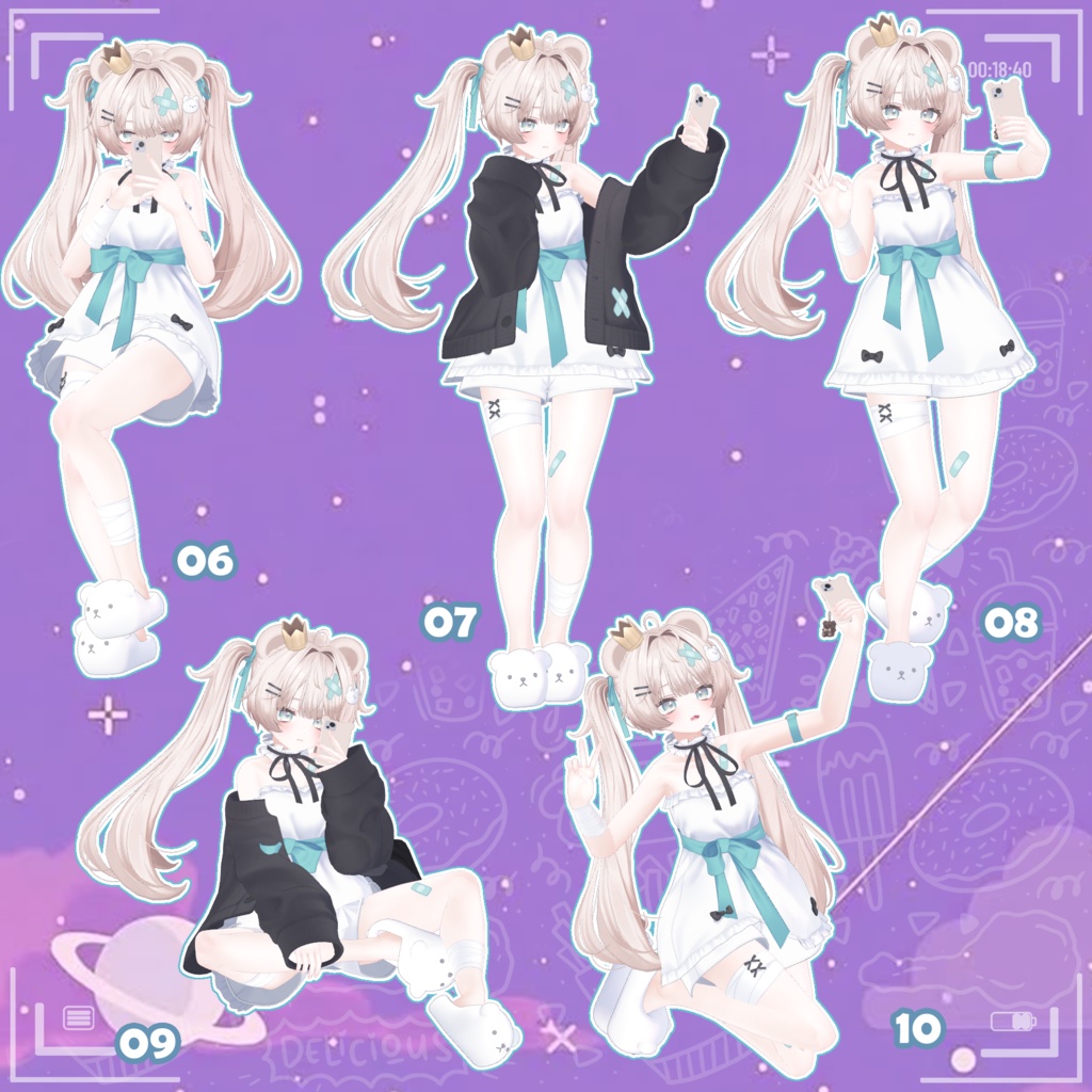 【無料版/FREE あり】【VRC 自撮り ポーズセット】VRC Selfie Pose Set 🐙 JellyFish Shop