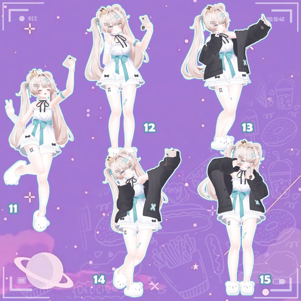 【無料版/FREE あり】【VRC 自撮り ポーズセット】VRC Selfie Pose Set 🐙 JellyFish Shop