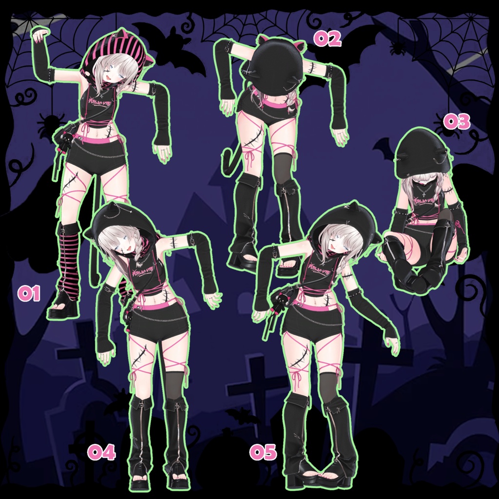 【無料版あり】【VRC ゾンビ ポーズ + ロコモーションセット】VRC Zombie Pose + LocoMotion Set🐙