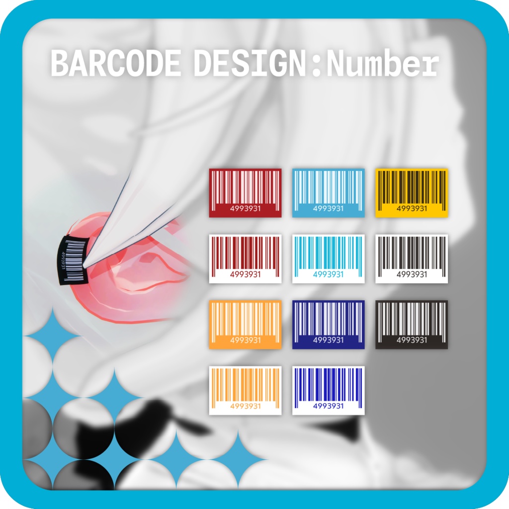 Barcode tag ear cuff