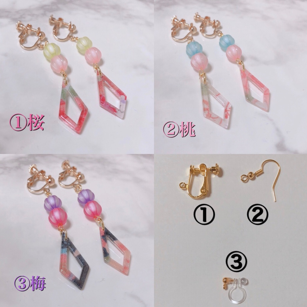 和柄٭❀*春心地イヤリング