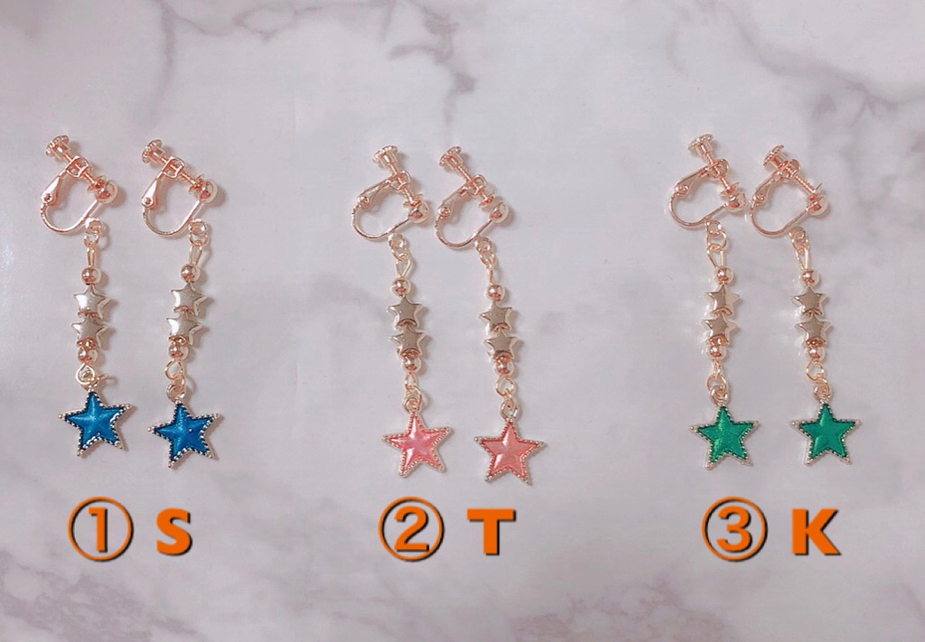 輝く三つ星のイヤリング    DRAMATIC STARSイメージ