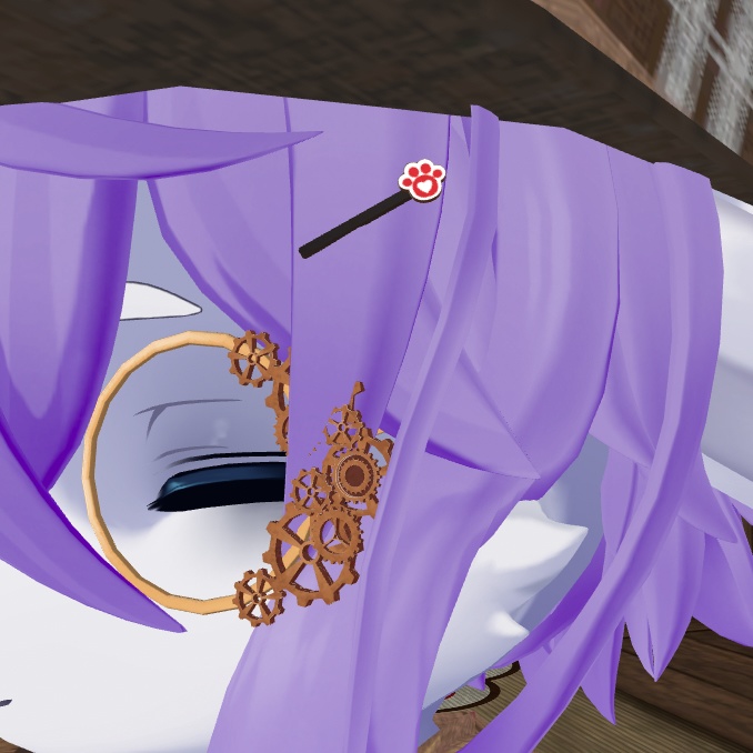 【VRChat】もふらふ公式ヘアピン【3Dモデル】