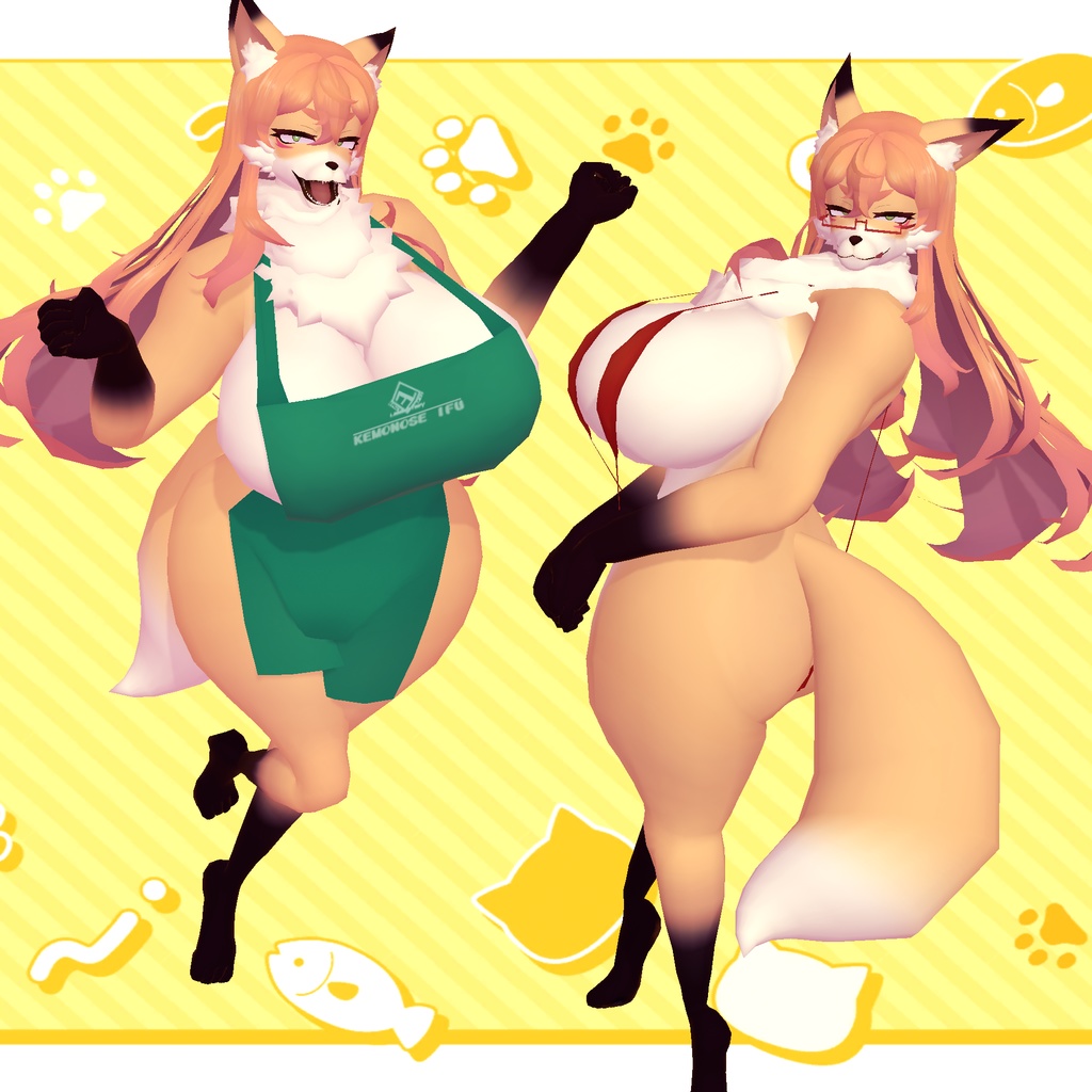 Multipurpose fox 3D avatar "Kemonose Ifu" 多目的狐3Dアバター「獣ノ瀬 暖(earlytype)」