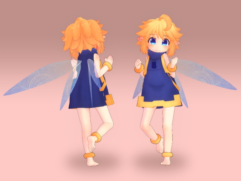 多目的3D妖精モデル「めゆ」3dmodel「meyu」