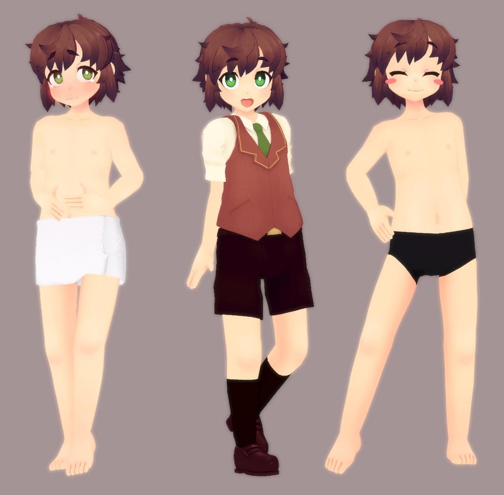 多目的男の子3Dモデル「ユータくん」 Multipurpose boy 3D model 「Yuta」