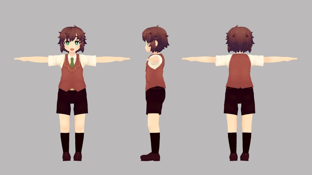 多目的男の子3Dモデル「ユータくん」 Multipurpose boy 3D model 「Yuta」