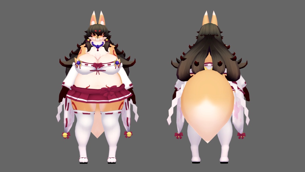 Multipurpose fox 3D avatar "Kemonose Ifu V3" 多目的狐3Dアバター 「獣ノ瀬 暖 参式」