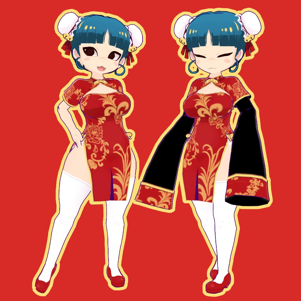 Multipurpose China Girl 3D avatar "Huajiao" 多目的萌袖3Dアバター 「花椒(ホワジャオ)」