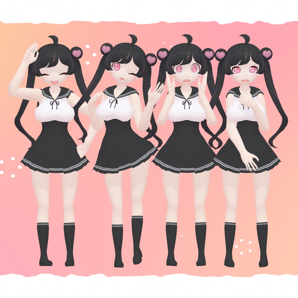 Multipurpose girl 3D avatar "Manaka" 多目的少女3Dモデル「真名伽」