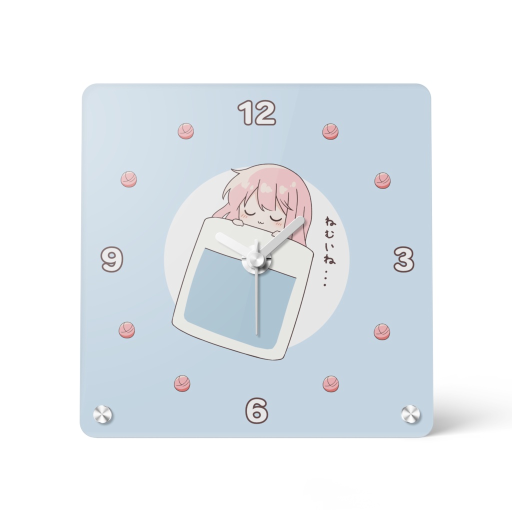 おふとんゆめはアクリル時計