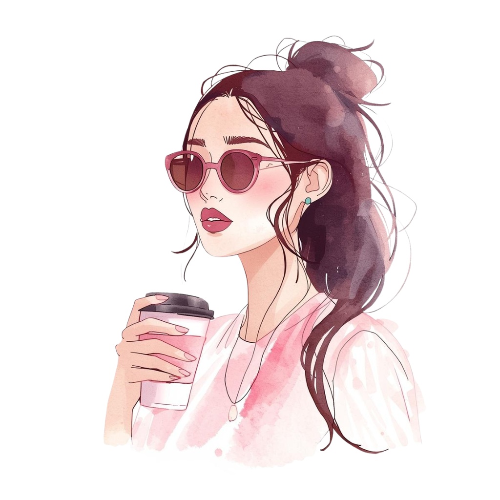 「ピンクの大人可愛い水彩旅行クリップアート23選|PNG形式」