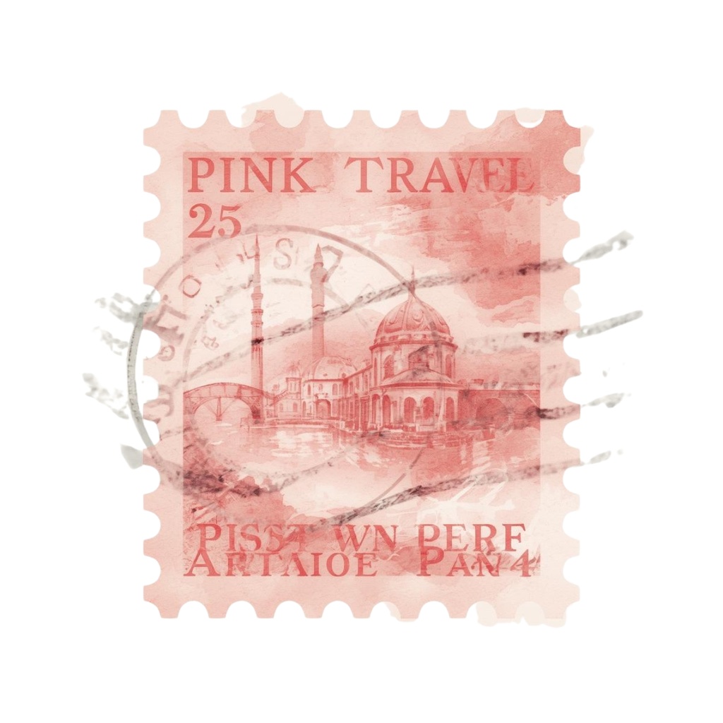 「ピンクの大人可愛い水彩旅行クリップアート23選|PNG形式」