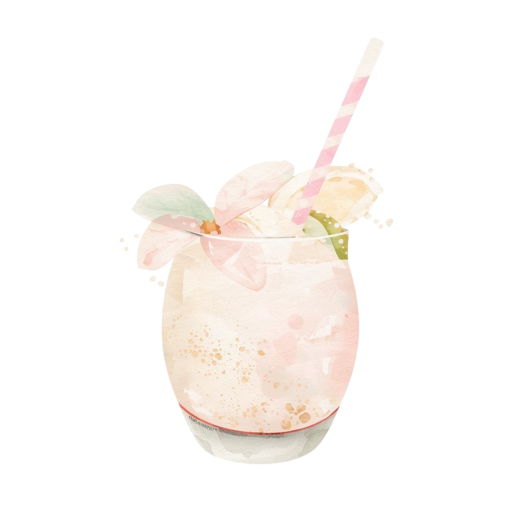 「ピンクの大人可愛い水彩旅行クリップアート23選|PNG形式」