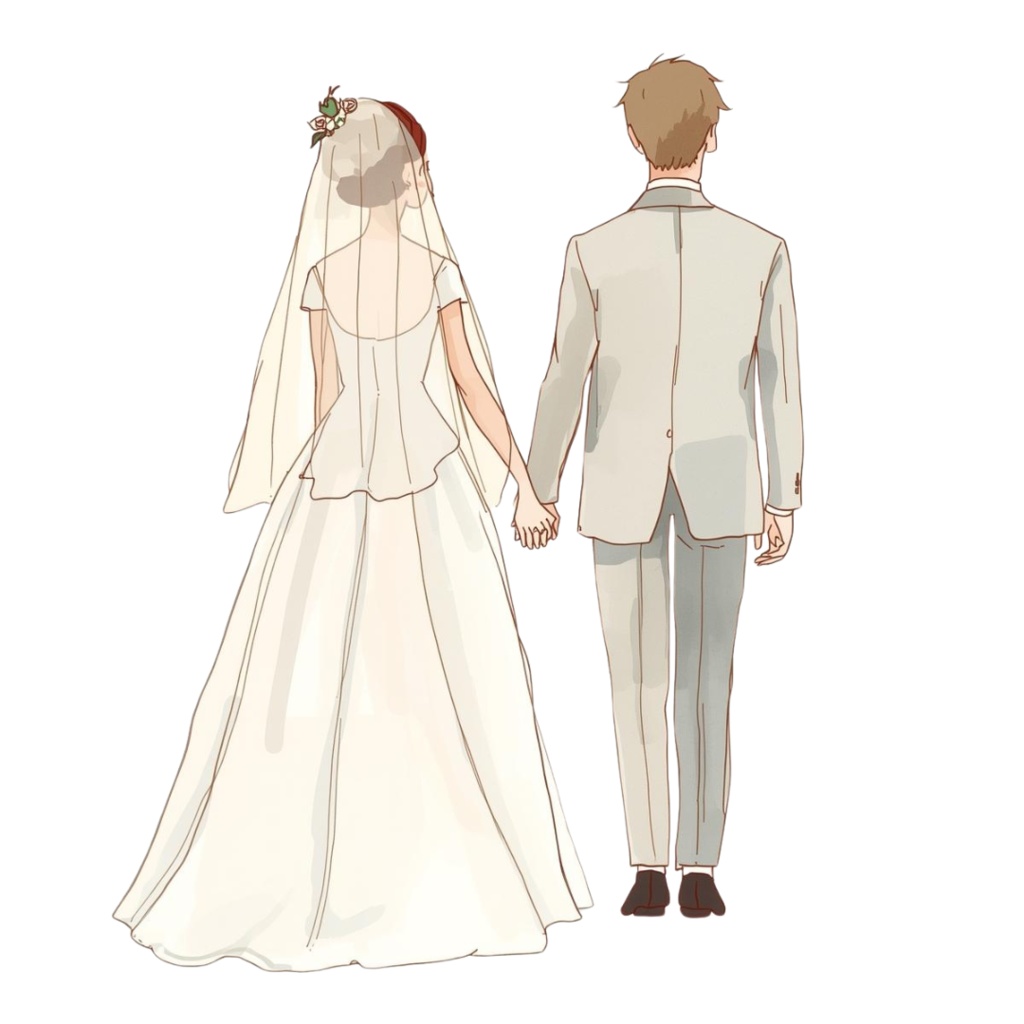 淡い水彩ウェディング クリップアート素材31セット|PNG透明背景|結婚式デザイン素材