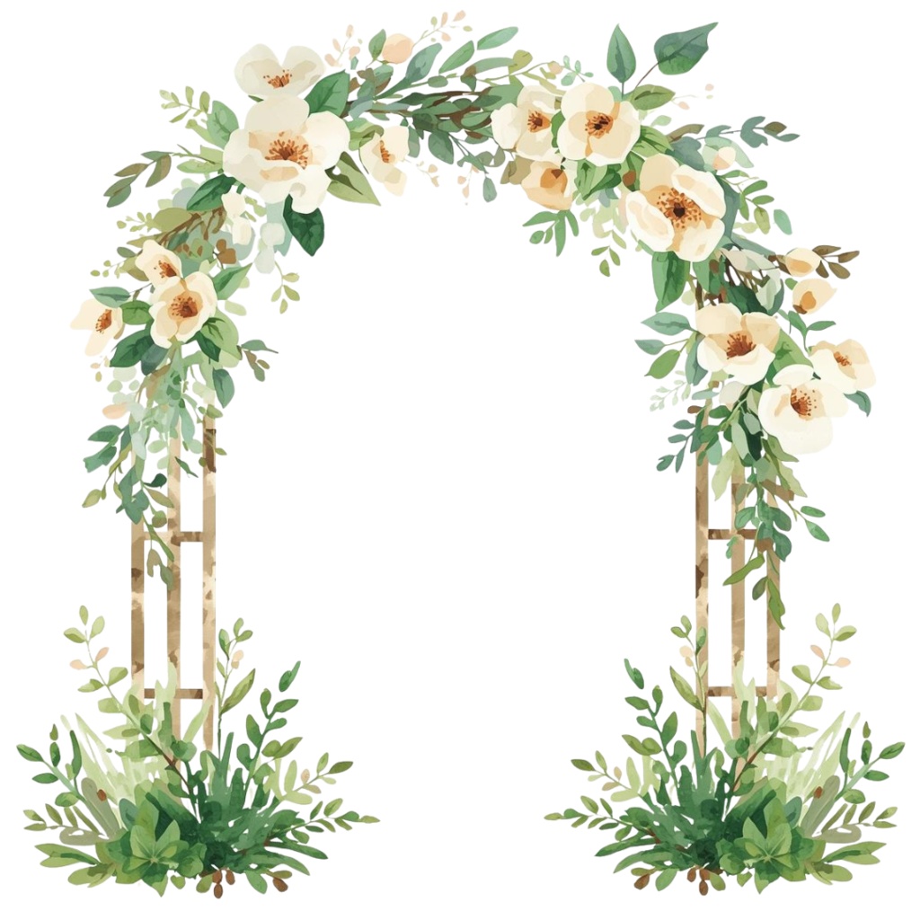 淡い水彩ウェディング クリップアート素材31セット|PNG透明背景|結婚式デザイン素材