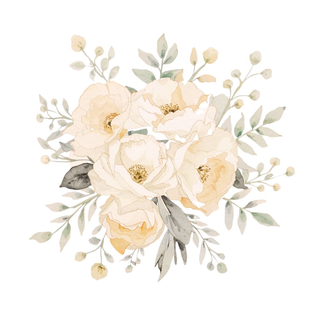 淡い水彩ウェディング クリップアート素材31セット|PNG透明背景|結婚式デザイン素材