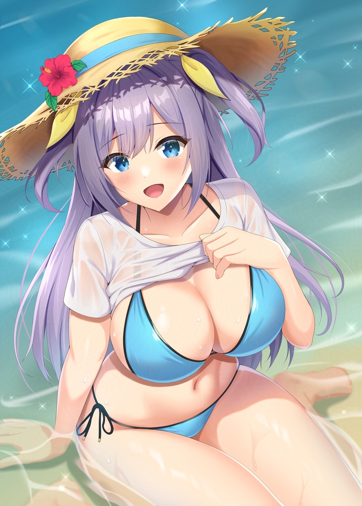 オリジナルキャラ・各務原ユナ（かかみがはら）/夏のたくしあげビキニ/A4クリアファイル