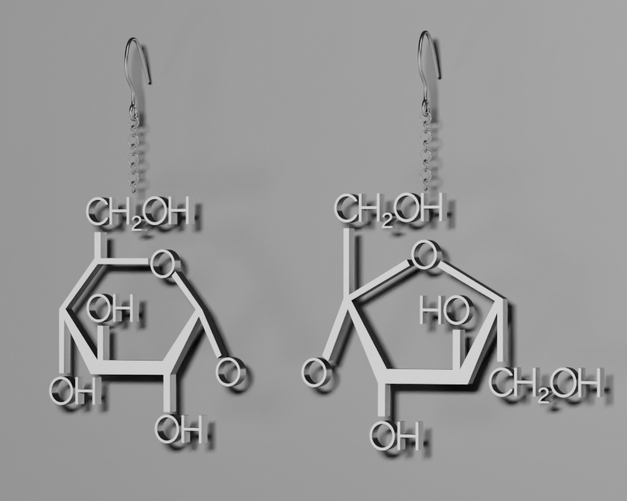 【VRChat想定】構造式アクセサリー ピアス&ネックレス各7種セット