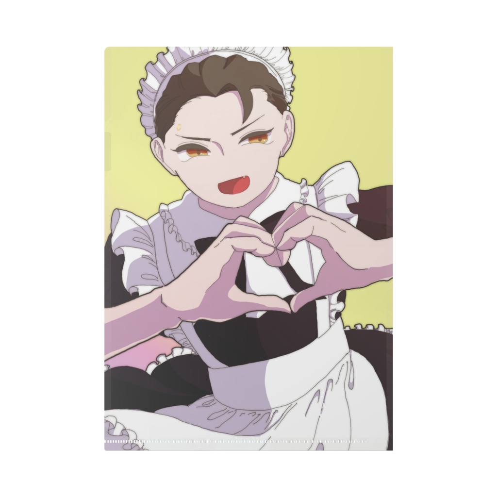 60くんクリアファイル【表/お菓子作り・裏/メイド服】