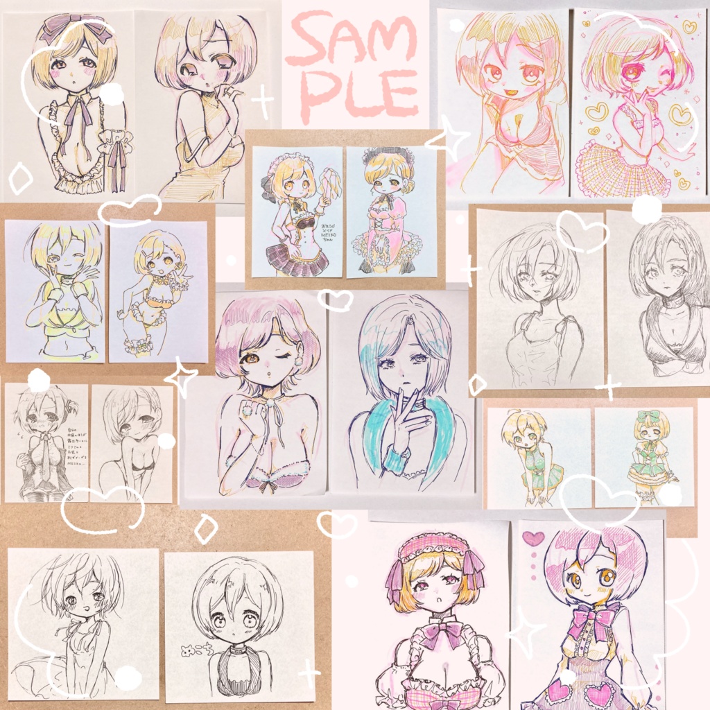 【boost詳細】落書きイラスト原画10枚