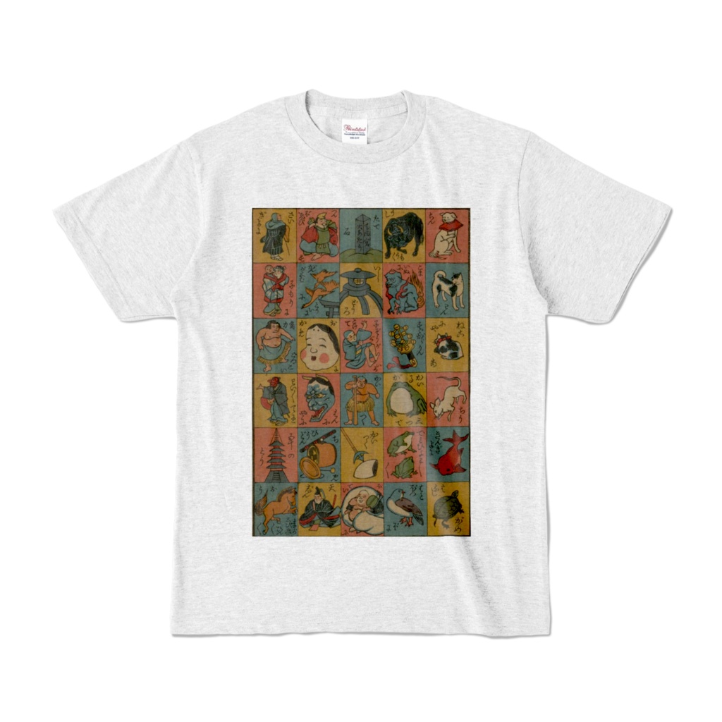 カラーTシャツ｜浮世絵『芳藤手遊絵尽』9頁目 レトロ和柄