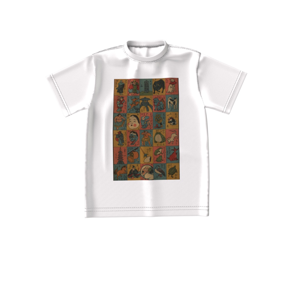 レトロ浮世絵ビッグシルエットTシャツ『芳藤手遊絵尽』9頁目|ユニセックス
