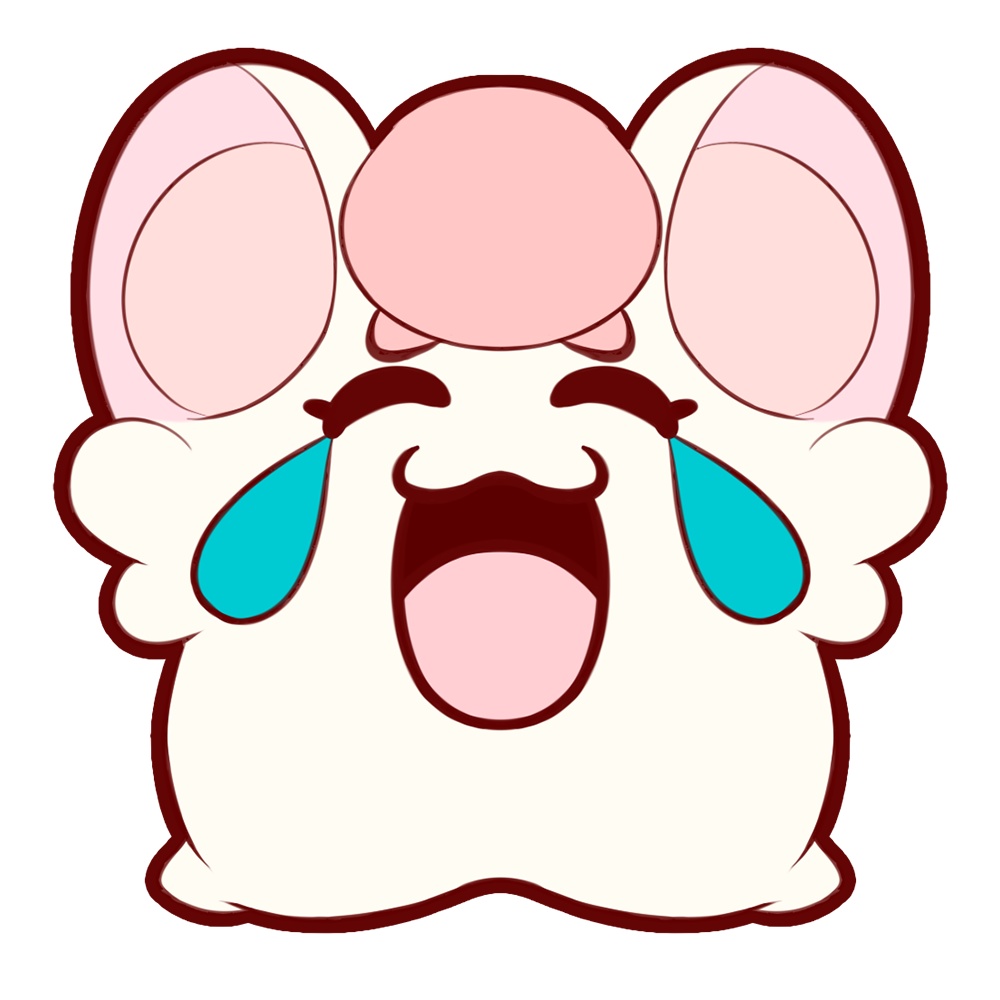 ささハムちゃん（白）　ステッカー