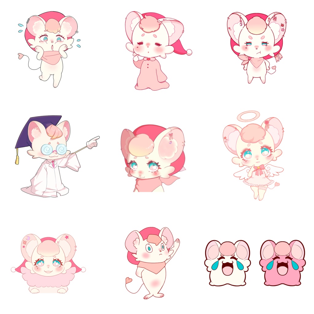 さっちゃんステッカー10種セット