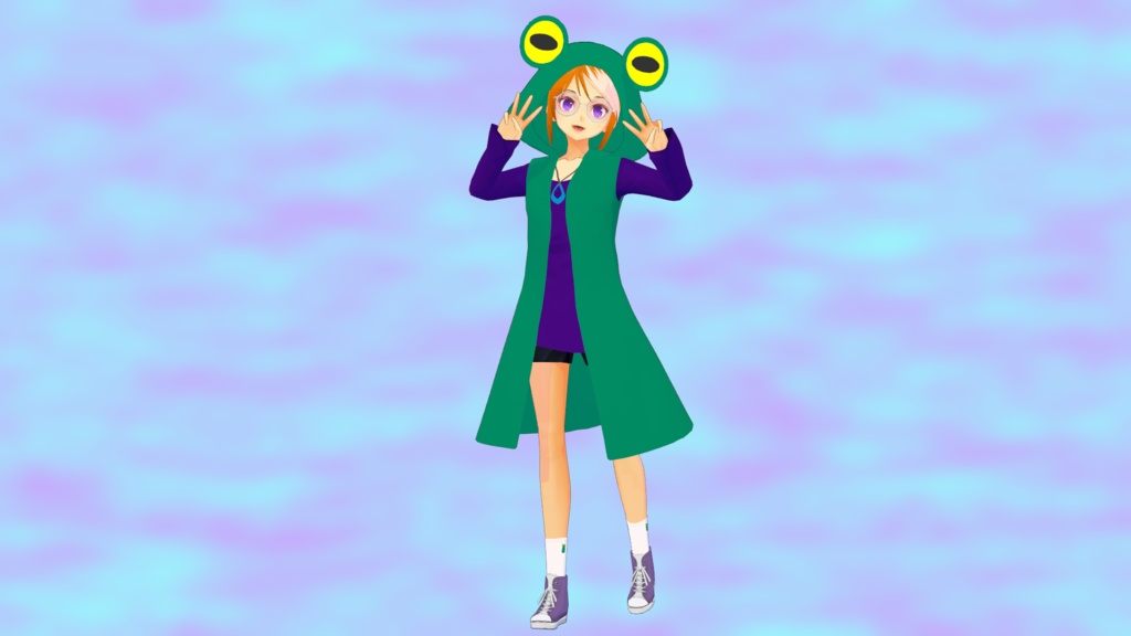 菊光アイトのカエルパーカー