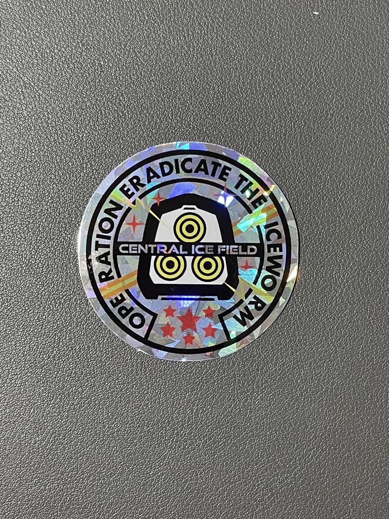 アイスワーム戦 オペレーションマーク風ステッカー(つよつよゴールド・バキバキホロ)