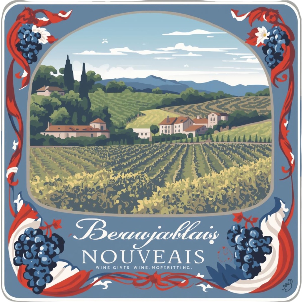 ボジョレーヌーボーをテーマにしたクリップアート素材 17セット PNG背景透過