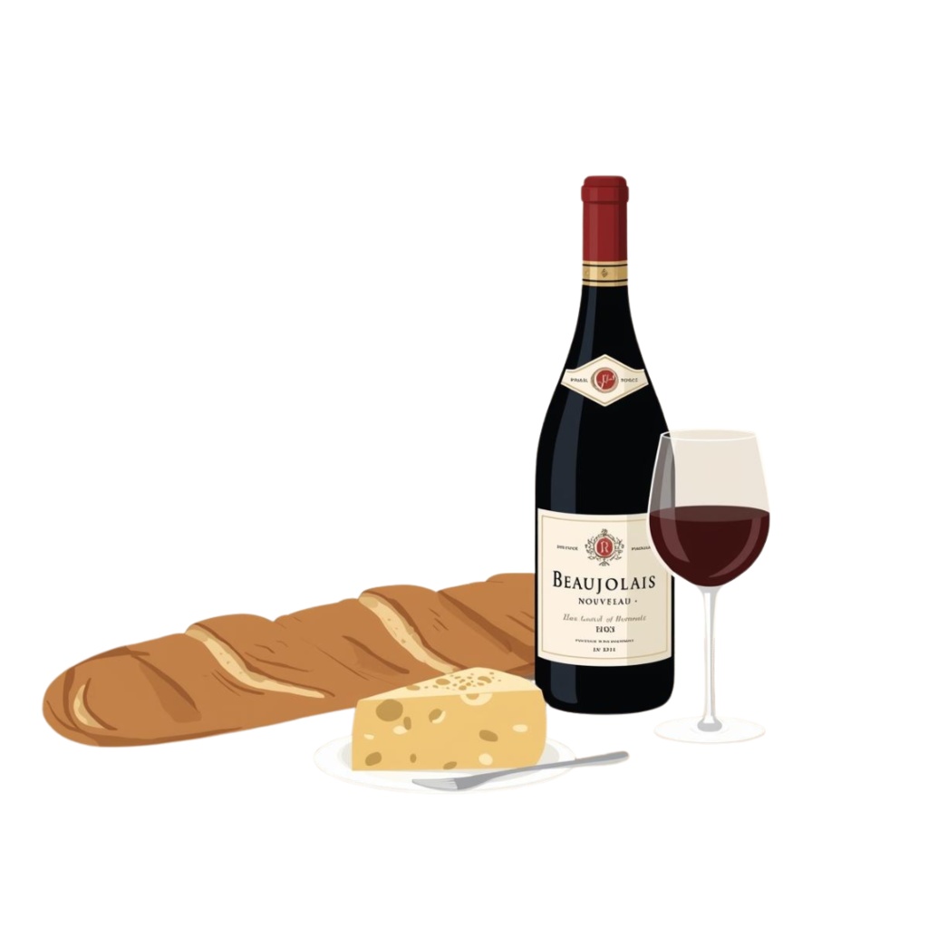 ボジョレーヌーボーをテーマにしたクリップアート素材 17セット PNG背景透過