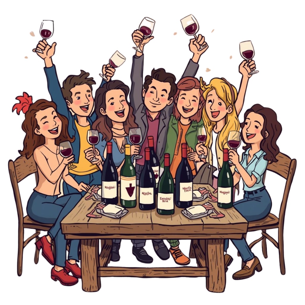 ボジョレーヌーボーをテーマにしたクリップアート素材 17セット PNG背景透過