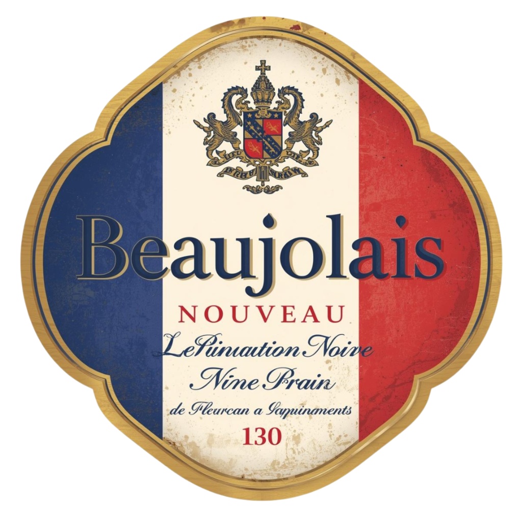 ボジョレーヌーボーをテーマにしたクリップアート素材 17セット PNG背景透過