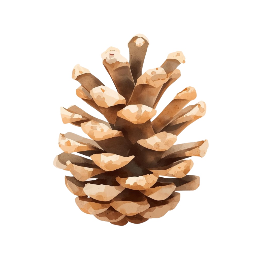 秋の紅葉のイメージ 水彩画風クリップアート2 PING形式(背景透過)