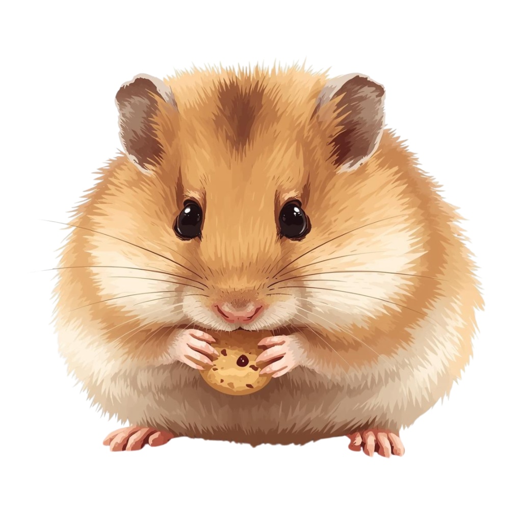 かわいいハムスターのクリップアートセット Part.2 9種 PING形式(背景透過