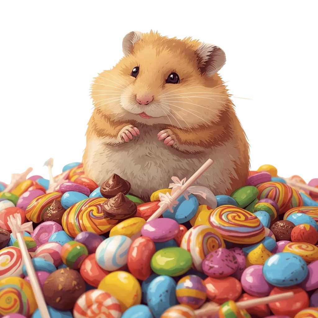 かわいいハムスターのクリップアートセット Part.2 9種 PING形式(背景透過