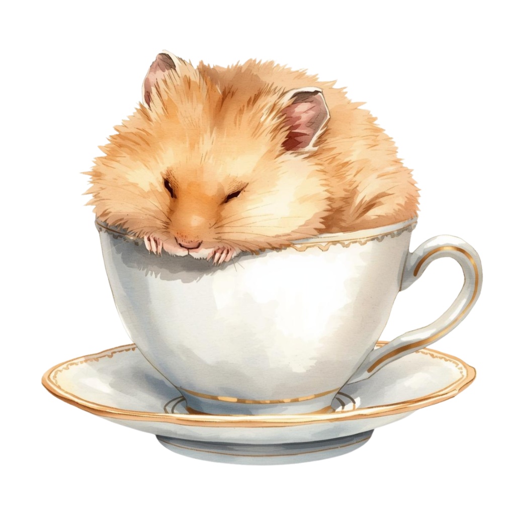 かわいいハムスターのクリップアートセット Part.2 9種 PING形式(背景透過