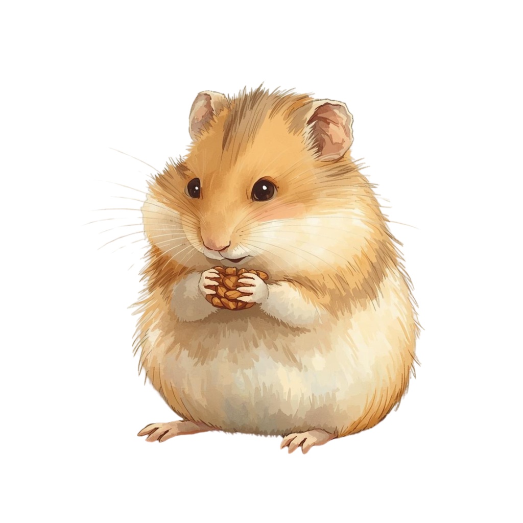 かわいいハムスターのクリップアートセット Part.2 9種 PING形式(背景透過