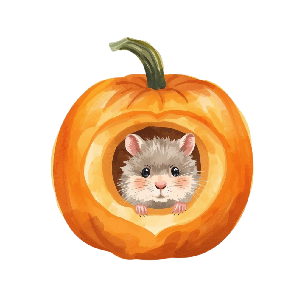 かわいいハムスターのクリップアートセット Part.1 9種 PING形式(背景透過)