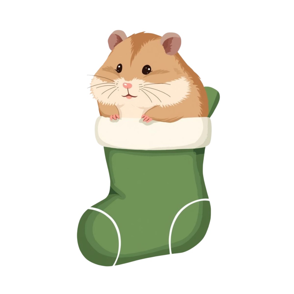 かわいいハムスターのクリップアートセット Part.1 9種 PING形式(背景透過)