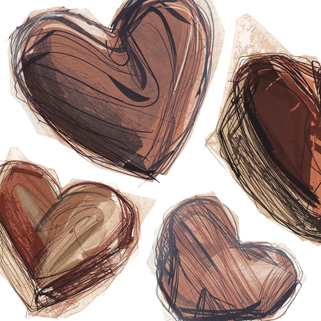 バレンタインにも使えるチョコ好きさんのためのチョコレートクリップアート素材セット1 PNG形式(背景透過)39種