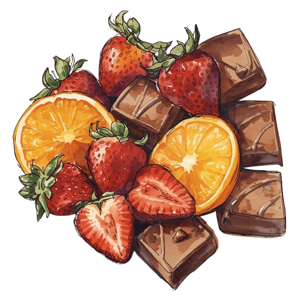 バレンタインにも使えるチョコ好きさんのためのチョコレートクリップアート素材セット1 PNG形式(背景透過)39種