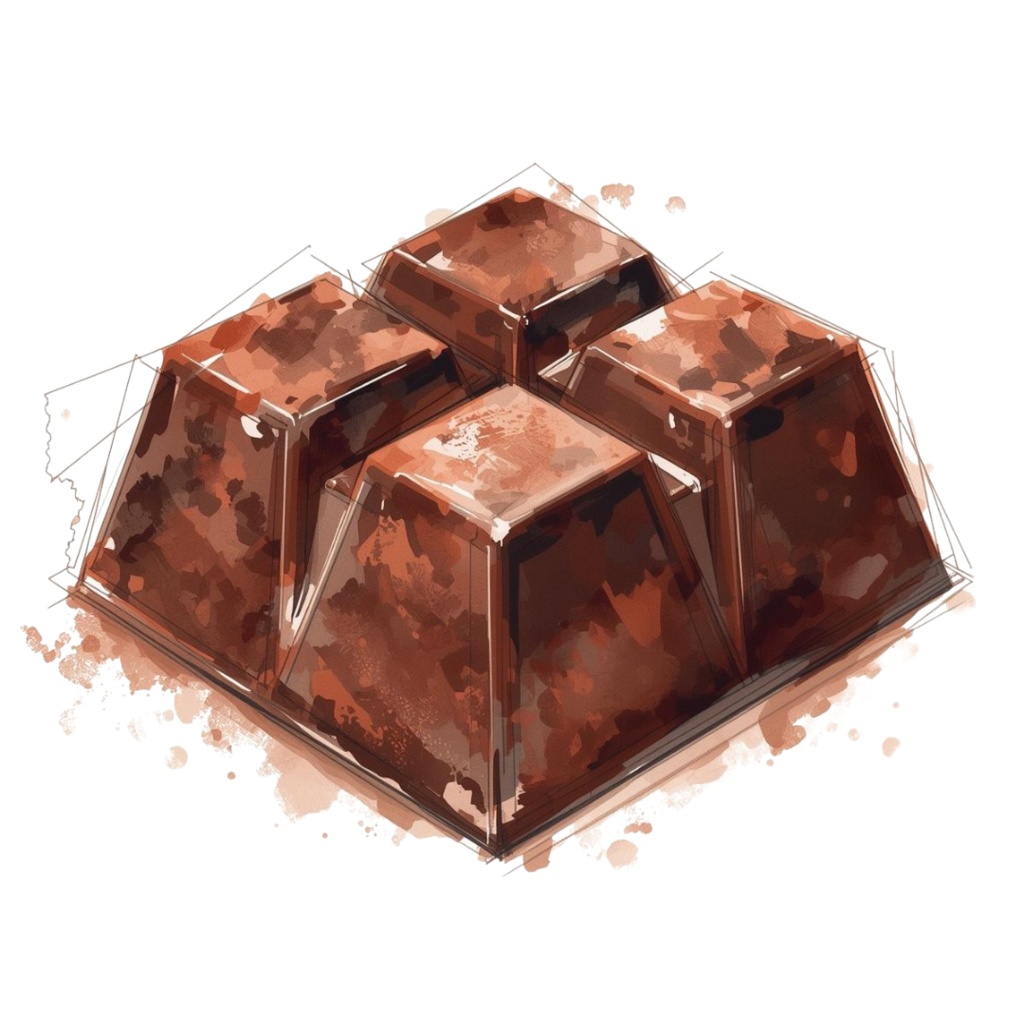 バレンタインにも使えるチョコ好きさんのためのチョコレートクリップアート素材セット1 PNG形式(背景透過)39種