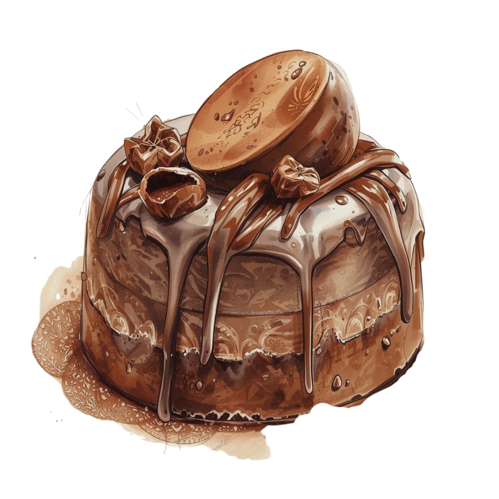 バレンタインにも使えるチョコ好きさんのためのチョコレートクリップアート素材セット1 PNG形式(背景透過)39種