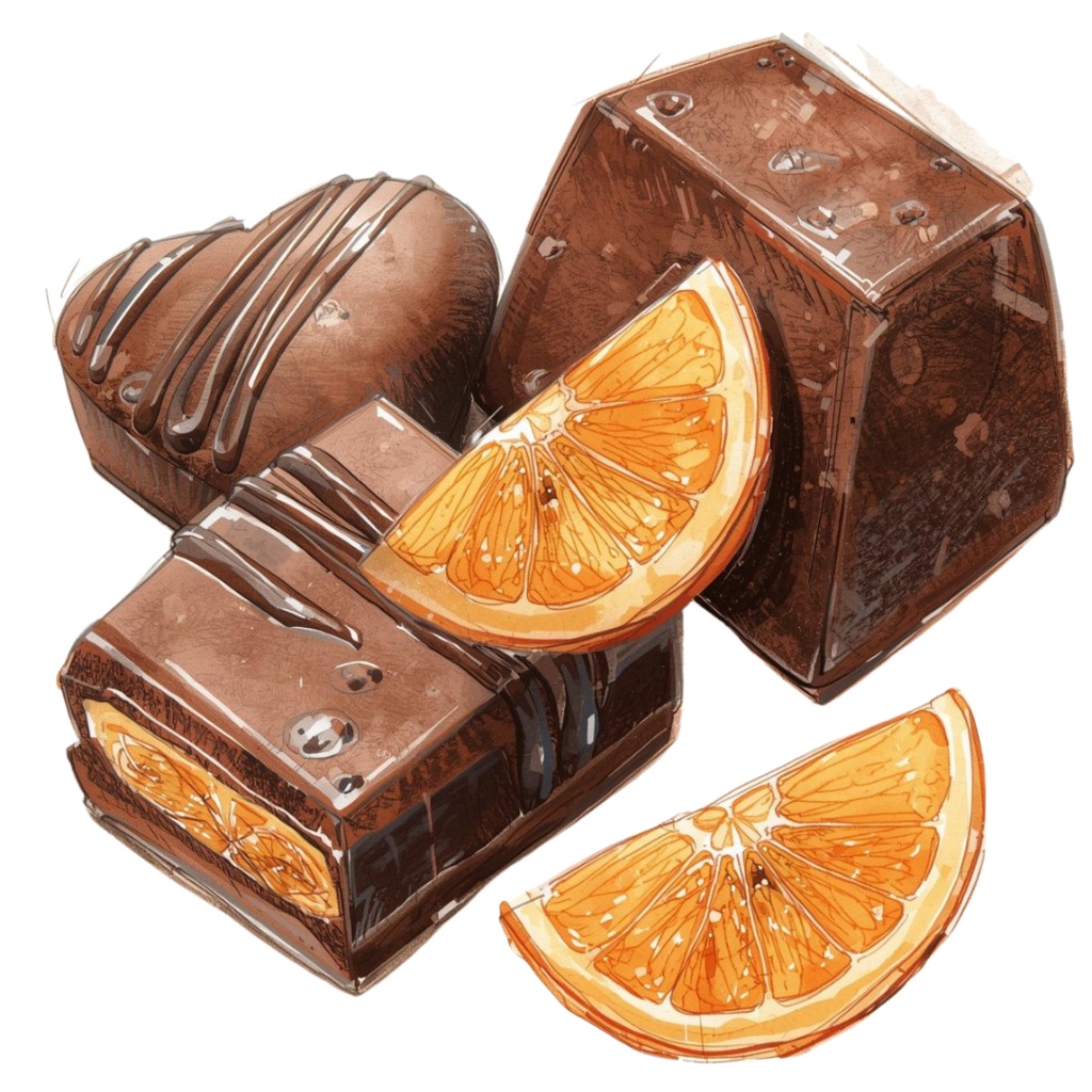 バレンタインにも使えるチョコ好きさんのためのチョコレートクリップアート素材セット1 PNG形式(背景透過)39種