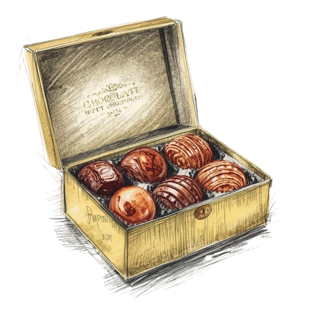 バレンタインにも使えるチョコ好きさんのためのチョコレートクリップアート素材セット1 PNG形式(背景透過)39種